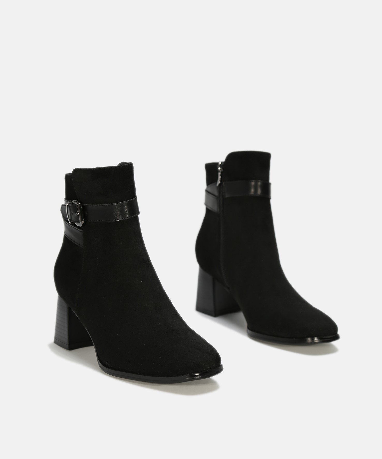 Botins pretos salto fivela image number null